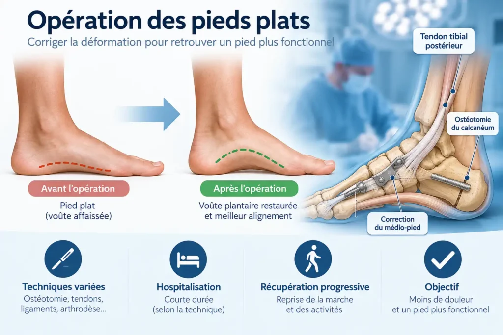 Opération des pieds plats