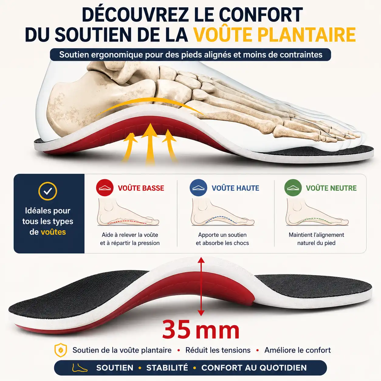 semelle orthopédique pied plat