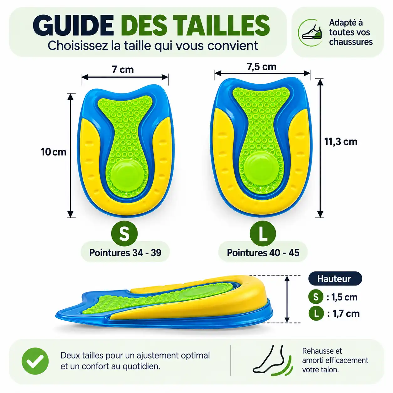 talonnette de décharge tendon d'achille