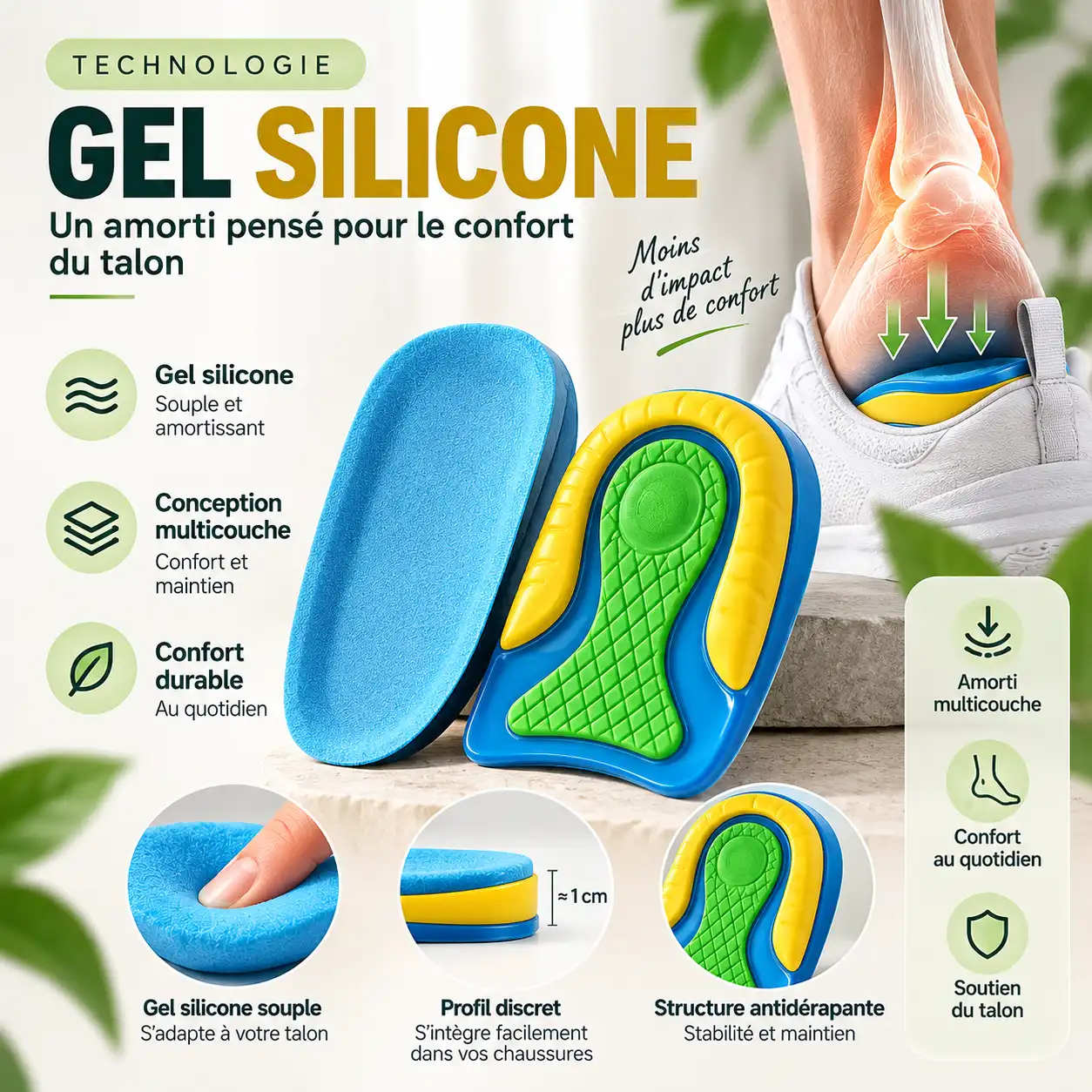 talonnette gel tendon achille